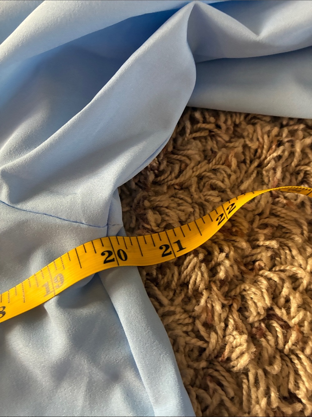Light Blue Ruffle Collar Button-Up Blouse - Picture 3 of 4